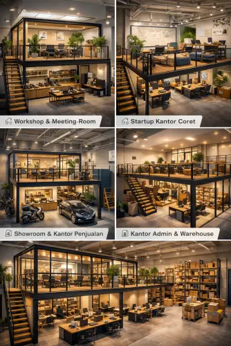 Mezzanine Ruang Kantor di Periuk